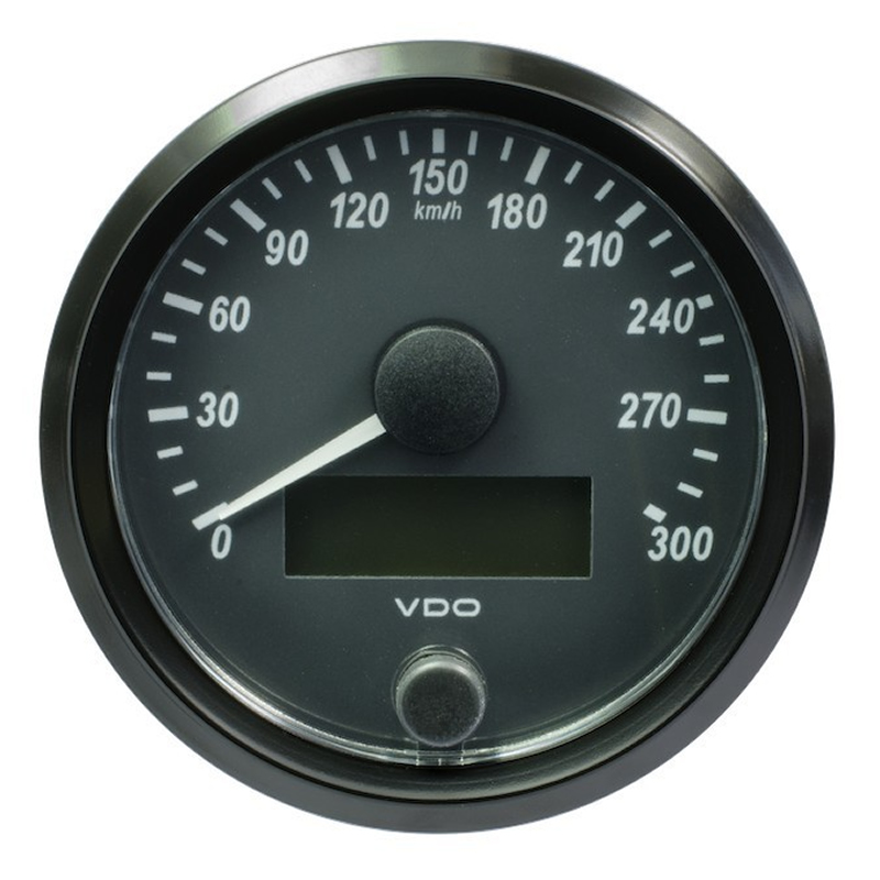 VDO SingleViu Speedometer 300 Km/h Black 80mm